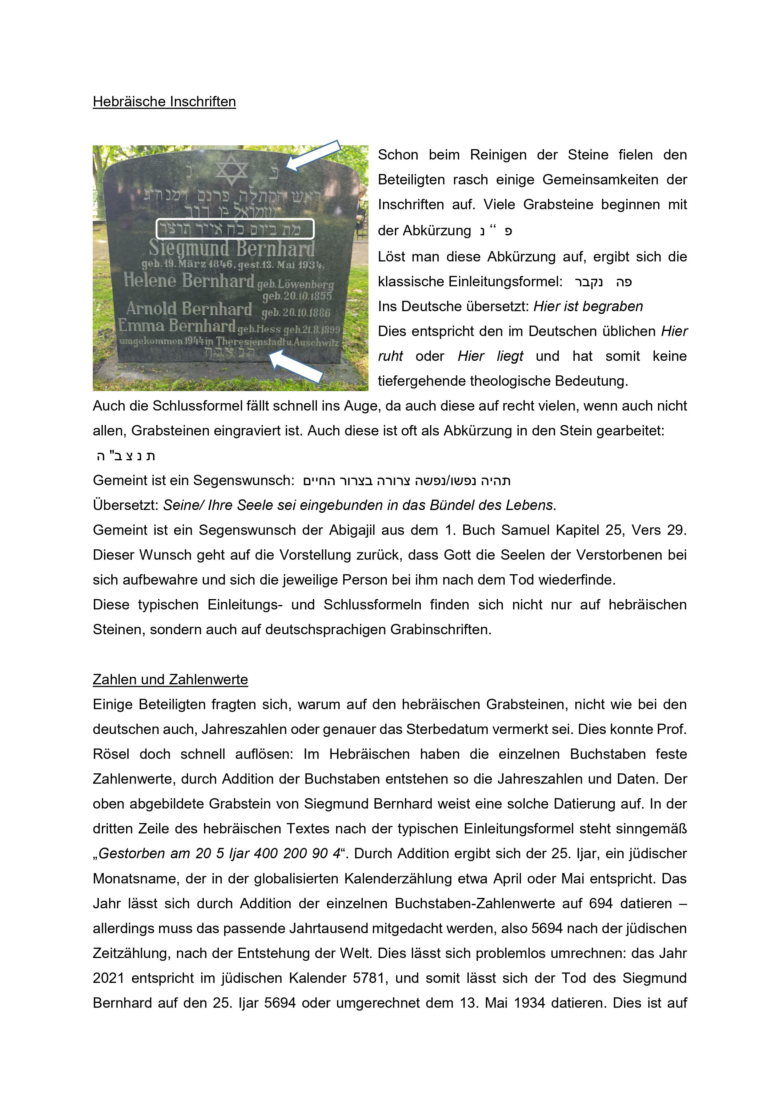 Bericht Friedhofspflege 2